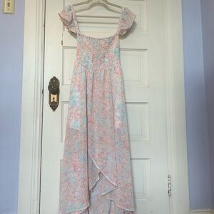 NWT Maverick Collection Smocked Floral Dress Pastel Fairy Wedding Guest Medium